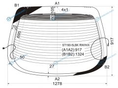ST190-5LBK RWHX Стекло заднее с обогревом TOYOTA CORONA SFCARINA E 5D HBK 92-96