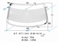 ST-RT190 RWHX Стекло заднее с обогревом TOYOTA CORONACARINA E 92-96 4D