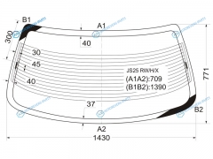 JS25 RWHX Стекло заднее с обогревом TOYOTA CROWN S15 HARDTOP 95-01