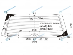 JZS175-5DSTW RWHX Стекло заднее с обогревом TOYOTA CROWN 5D WGN 99-07