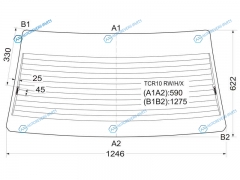 TCR10 RWH Стекло заднее с обогревом TOYOTA ESTIMAPREVIA 90-99