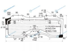 FJ-CRUISER RWHX Стекло заднее с обогревом TOYOTA FJ CRUISER 06-