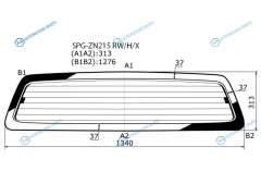 SPG-ZN215 RWHX Стекло заднее с обогревом TOYOTA HILUX PICK-UP 04-15
