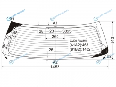 CM20 RWHX Стекло заднее с обогревом TOYOTA IPSUMAVENSIS VERSO 01-09