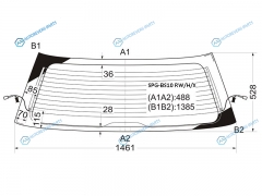 SPG-BS10 RWHX Стекло заднее с обогревом TOYOTA IPSUMPICNIC XM1 96-01