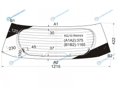 KGJ10 RWHX Стекло заднее с обогревом TOYOTA IQ 3D HBK 08-11