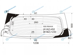ISIS RWHX Стекло заднее с обогревом TOYOTA 04-18