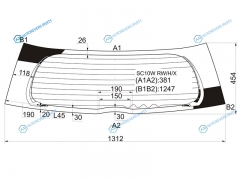 SC10W RWHX Стекло заднее с обогревом TOYOTA ISTSCION XA NCP6 02-07