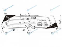 SC20 RWHX Стекло заднее с обогревом TOYOTA ISTSCION XD P11 07-16