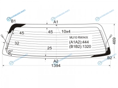 MU10 RWHX Стекло заднее с обогревом TOYOTA KLUGERHIGHLANDER 00-07