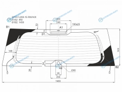 SPG-FJ200-15 RWHX Стекло заднее с обогревом TOYOTA LAND CRUISER 15-21