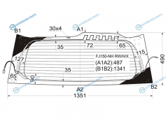 FJ150-NH RWHX Стекло заднее с обогревом TOYOTA LAND CRUISER PRADOLEXUS GX460 09-