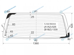 FJ100 RWHX Стекло заднее с обогревом TOYOTA LAND CRUISERLEXUS LX470 98-07