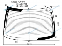 RX130 RWHX Стекло заднее с обогревом TOYOTA MARK X 4D SED 09-19