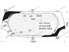 NNP1 RWHX Стекло заднее с обогревом TOYOTA PORTE 04-12