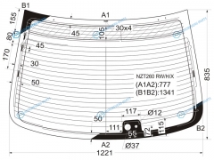 NZT260 RWHX Стекло заднее с обогревом TOYOTA PREMIOALLION 07-
