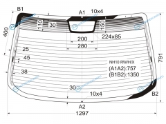 NH10 RWHX Стекло заднее с обогревом TOYOTA PRIUS NHW11 4D SED 97-03