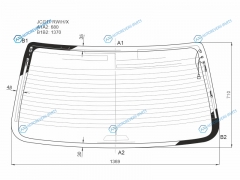 JCG11 RWHX Стекло заднее с обогревом TOYOTA PROGRES JCG1 98-07