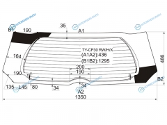 TY-CP30 RWHX Стекло заднее с обогревом TOYOTA RACTIS 10-16SUBARU TREZIA 5D 11-16