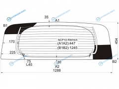NCP10 RWHX Стекло заднее с обогревом TOYOTA RACTIS NCP10 05-10