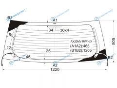 AX20MV RWHX Стекло заднее с обогревом TOYOTA RAUM NCZ2 03-11