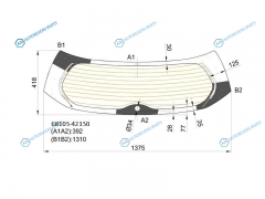 68105-42150 Стекло заднее с обогревом TOYOTA RAV4 C4 13-19