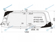 AS30 RWHX Стекло заднее с обогревом TOYOTA RAV4 CA3 05-12