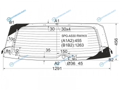 SPG-AS30 RWHX Стекло заднее с обогревом TOYOTA RAV4 CA3 05-12
