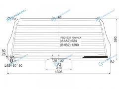 FB21331 RWHX Стекло заднее с обогревом TOYOTA SEQUOIA 00-07