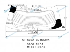 SV50-5D RWHX Стекло заднее с обогревом TOYOTA VISTA ARDEO V5 5D WGN 98-03