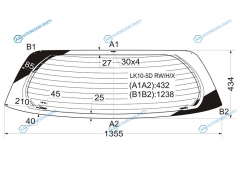LK10-5D RWHX Стекло заднее с обогревом TOYOTA VITZYARIS 35D 99-05