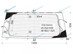 YR90 RWHX Стекло заднее с обогревом TOYOTA VOXYNOAH 07-14