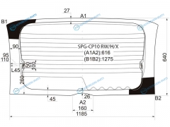 SPG-CP10 RWHX Стекло заднее с обогревом TOYOTA YARIS VERSOFUNCARGO 99-05