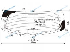 SPG-8370BGSHBW RWHX Стекло заднее с обогревом TOYOTA YARISVITZ 35D HBK 05-10