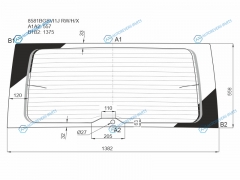 8581BGSVI1J RWHX Стекло заднее с обогревом VOLKSWAGEN CADDY 15-