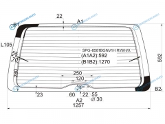 SPG-8581BGNV1H RWHX Стекло заднее с обогревом VOLKSWAGEN CADDY KOMBI VAN 04-15