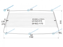 8533BCLH RWH Стекло заднее с обогревом VOLKSWAGEN GOLF II HBK 83-91