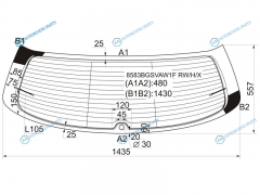 8583BGSVAW1F RWHX Стекло заднее с обогревом VOLKSWAGEN GOLF PLUS MPV 05-14