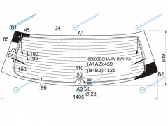 8568BBSHAJW RWHX Стекло заднее с обогревом VOLKSWAGEN GOLF V 35D HBK 03-08