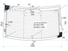 JETTA-05 RWHX Стекло заднее с обогревом VOLKSWAGEN JETTA 4D SED 06-10