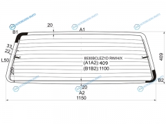8530BCLEZ1D RWHX Стекло заднее с обогревом VOLKSWAGEN POLO IV 3D HBK 91-94