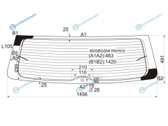 8605BGSMI RWHX Стекло заднее с обогревом VOLKSWAGEN SHARAN 10-