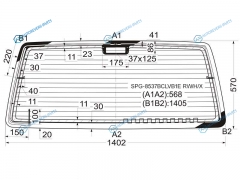 SPG-8537BCLVB1E RWHX Стекло заднее с обогревом VOLKSWAGEN TRANSPORTER T4 90-03