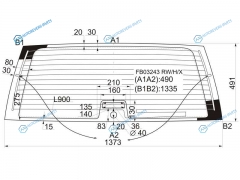 FB03243 RWHX Стекло заднее с обогревом VOLVO 740 5D WGN 83-92VOLVO 960940 90-9