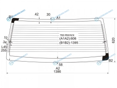 760 RWHX Стекло заднее с обогревом VOLVO S90 97-98VOLVO 940 90-98