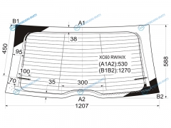 XC60 RWHX Стекло заднее с обогревом VOLVO XC 60 08-17