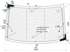 VW-NMS RWHX Стекло заднее с обогревом VW PASSAT NMSB7 (USA) SEDAN 11-15