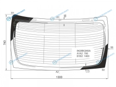 8428BGNSA Стекло заднее с обогревом в клей TOYOTA CAMRY XV70 17-