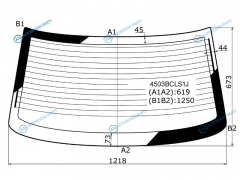 4503BCLS1J Стекло заднее с обогревом ВАЗLADA 2110 4D SED 95-14