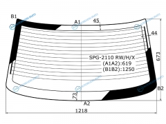 SPG-2110 RWHX Стекло заднее с обогревом ВАЗLADA 2110 4D SED 95-14